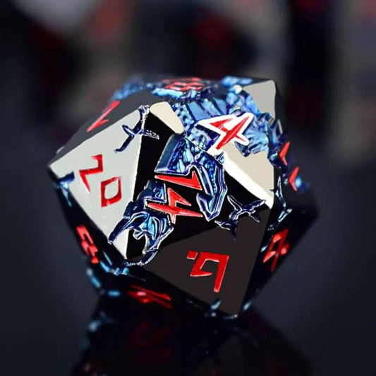 D&D kauliukai, 7 kauliukų metalinis DND kauliukų rinkinys, svertiniai metaliniai „Dungeons and Dragons“ kauliukai, daugiakampiai D ir D kauliukai, skirti vaidmenų žaidimui