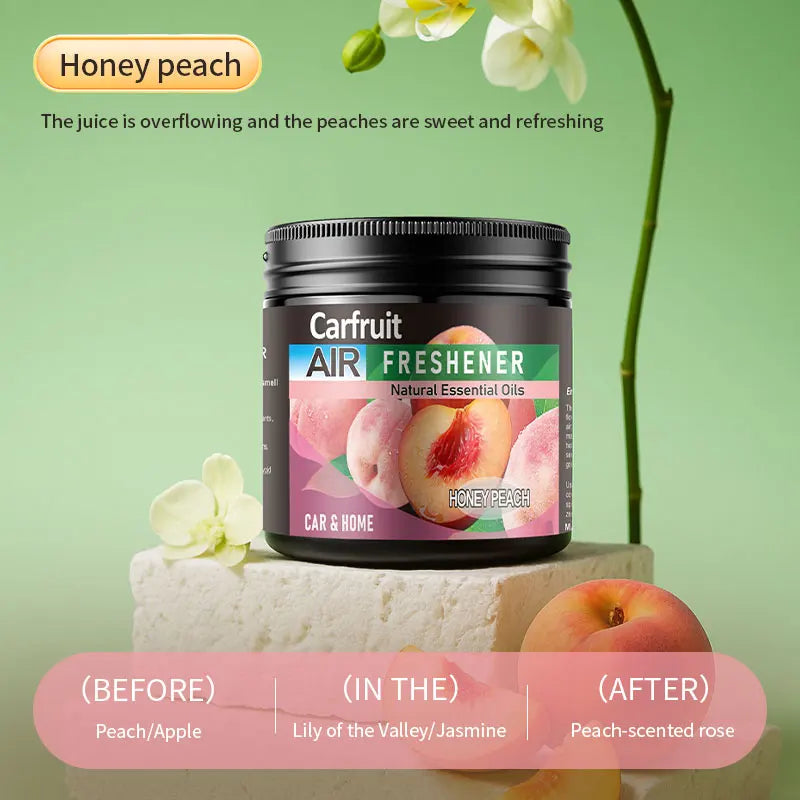 Car Solid Fruit‑Scent Balm, Automotive Cologne Perfume, Long‑Lasting Car Interior Aromatherapy Ornament, Safe for Pregnant Women