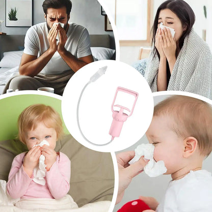 Baby Nasal Aspirator Powerful Hand Pump Safe Comfortable Nose Cleaner For Newborns Toddlers Kids Portable Relief Mucus Remover
