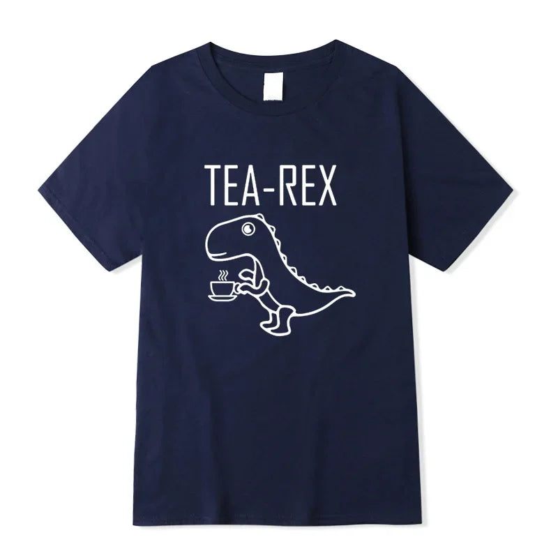 Summer Casual Men's T-shirt Top Quality Cotton Blend Cool Funny Dinosaur Design Printing O-neck For Men T-shirt Male Tee Shirts