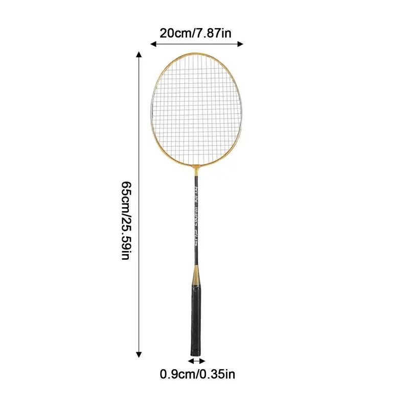 2pcs Badminton Rackets Professional with Carrying Bag Set Indoor Outdoor Sports Accessory Badminton Beginner Equipment