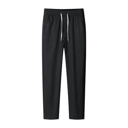 Mens Elastic Waist Casual Pants Quick Dry Wrinkle Free Slacks Summer Light Weight Trousers Spring Summer Running Golf Pants