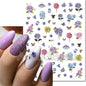 3d Nails Art Decals Spring Fruits Pink Full Tips Peony Magnolia Flowers Adhesive Sliders Stickers Decoration For Nails Manicure