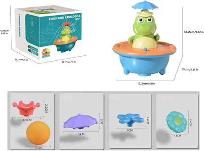 Baby Bath Toys, Glowing Crocodile Water Spray Toys, Multiple Water Spray Modes, Children's Bathroom Swimming Supplies Gifts
