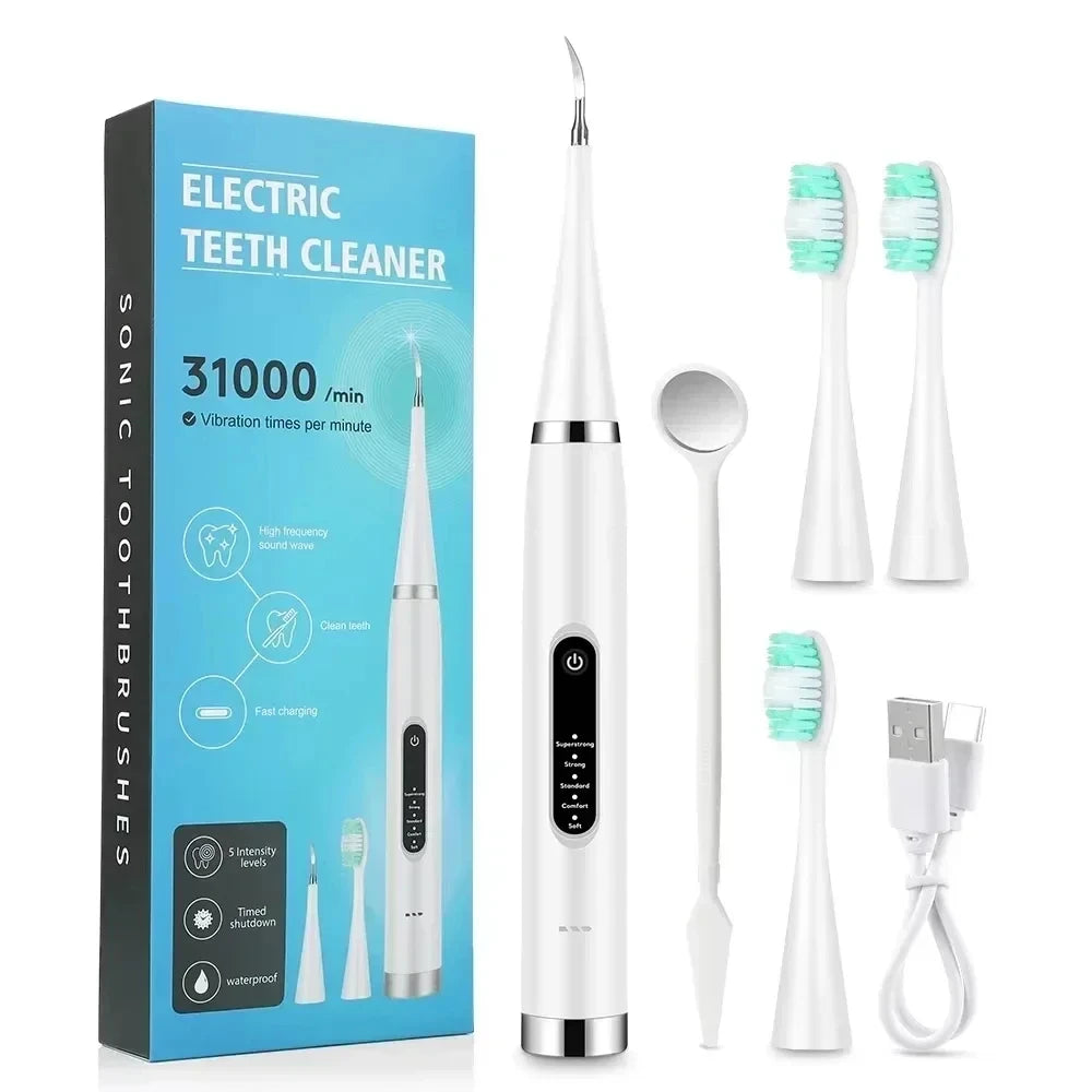 Ultrasonic Electric Sonic Dental Scaler Stain Tartar Calculus Remover Teeth Whitening Cleaning Oral Irrigator Electric