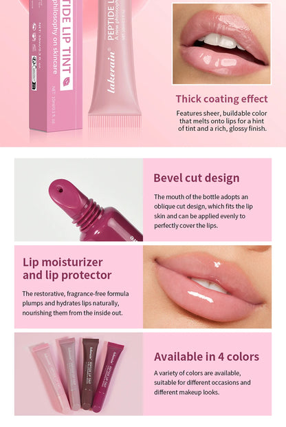 4pcs /set Moisturizing Lip Glaze Mirror Glass Long Lasting Lip Gloss Liquid Lipstick Makeup Glossy Lip Care Cosmetic