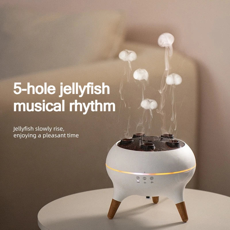 Dynamic Rainbow Jellyfish Essential Oil Fragrance Machine 250ml Essential Oil Diffuser Ultrasonic Porous Atomization Humidifier
