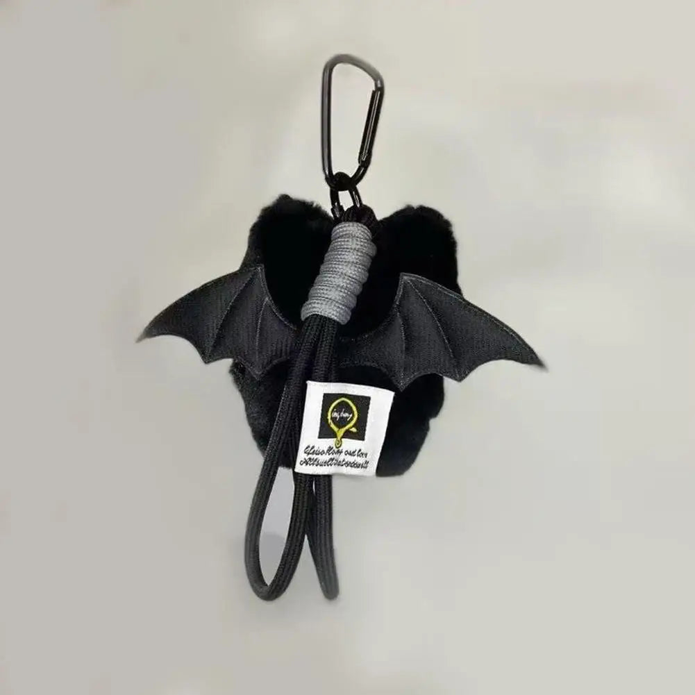 Cute Cartoon Plush Black Cat Keychain Bag Pendant Decoration Kawaii Stuffed Doll Toy Car Keyring Accessories Couples Gift