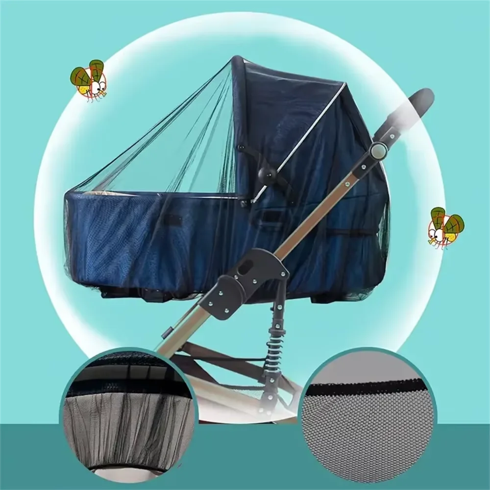 Portable Mini Crib Mosquito Net with Elastic Edge Fine Mesh Washable Bug Net Cover for Stroller And Bassinet