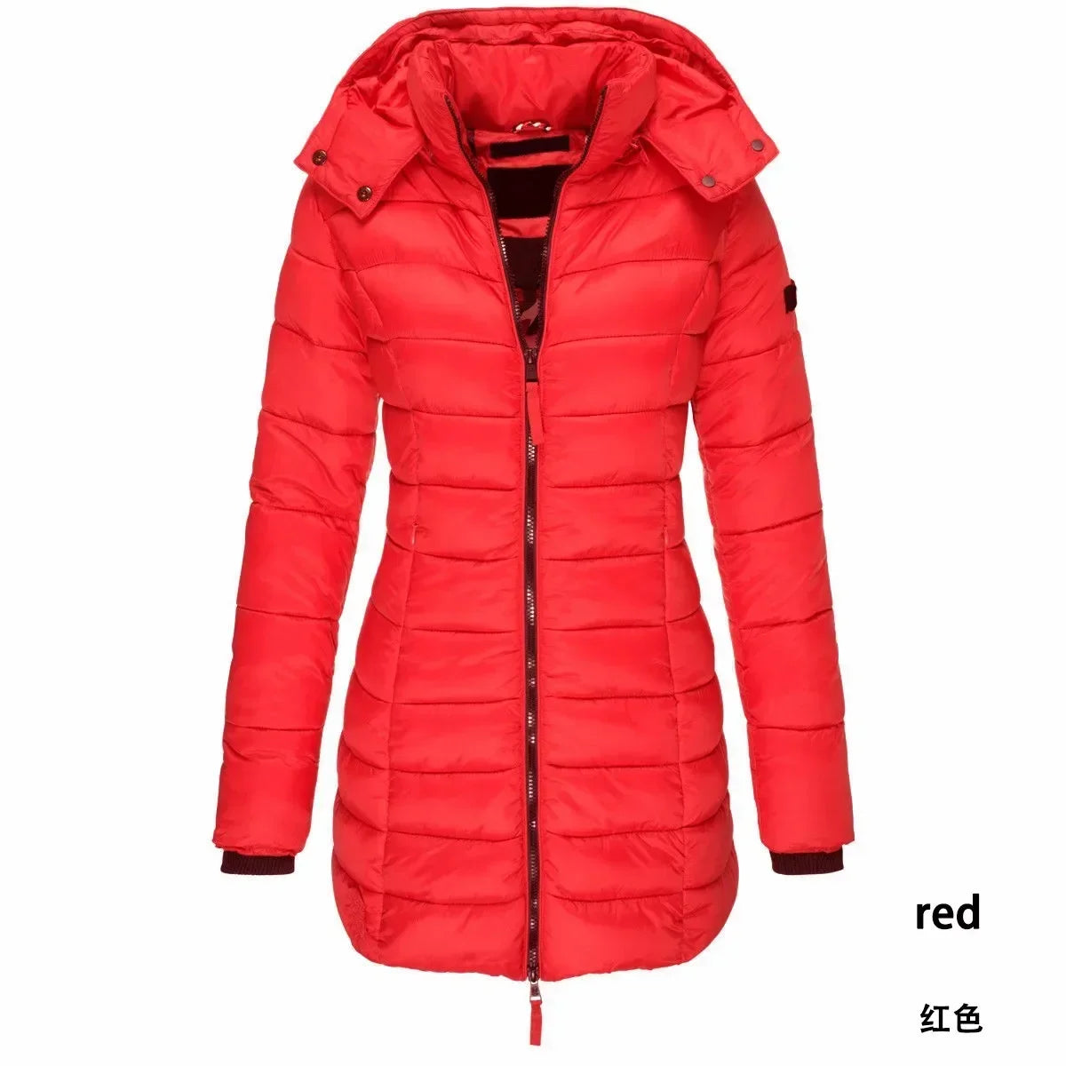 Winter Korean New Women's Cotton Padded Clothes Women's Medium Long Slim Cotton Padded Jacket Warm Down Cotton Padded Jacket