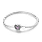 New Charm Bracelet 925 Silver Heart Shape Holy Mother Snake Chain Clasp Bracelet Fit Original Bead DIY Fashion Jewelry