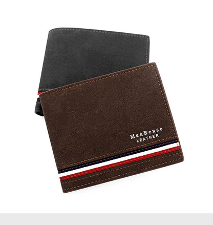 Short Men Wallets Zipper Coin Pocket Slim Card Holders Luxury Male Purses High Quality PU Leather Men's Wallet Money Clips