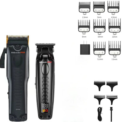 7500RPM Babymodel PRO Men's Professional Barber Shop Hair Salon Hair Clipper Trimmer Shaver Set Powerful Motor DLC Alloy Blade