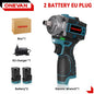 ONEVAN 500N.M Brushless Electric Impact Wrench Handheld Cordless Electric Screwdriver Wrench Power Tool With Lithium-Ion Battery