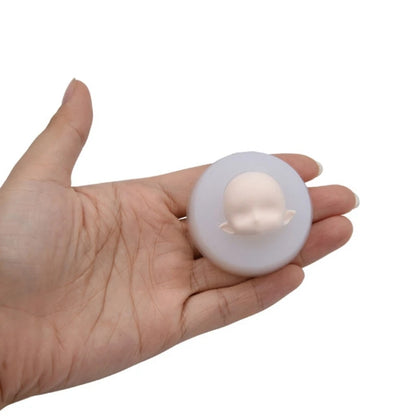 Elf silicone Q version face face mold ultra-light clay soft pottery face mold bjd silicone fairy ears baby face