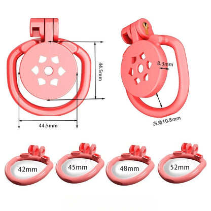 New Sissy Simulation Vagina Chastity Cock Cage Sex Toy with 4 Size Cock Ring Bdsm Penis Urethral Lock Adult Toy for Men