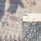 Lovely Animal Graffiti Cat Claw Rabbit Bunny Bear Dog Flower Fruit Dim Sum Candy Sunflower Adhesive 5D Nail Art Stickers Decal