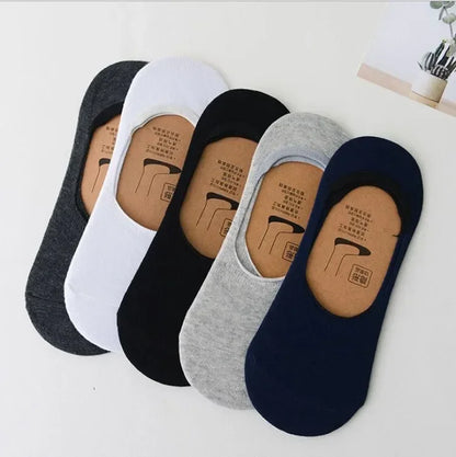 Men Boat Cotton Socks Summer Autumn Non-slip Silicone Invisible Breathable Socks Male Ankle Sock Slippers Sports Socks