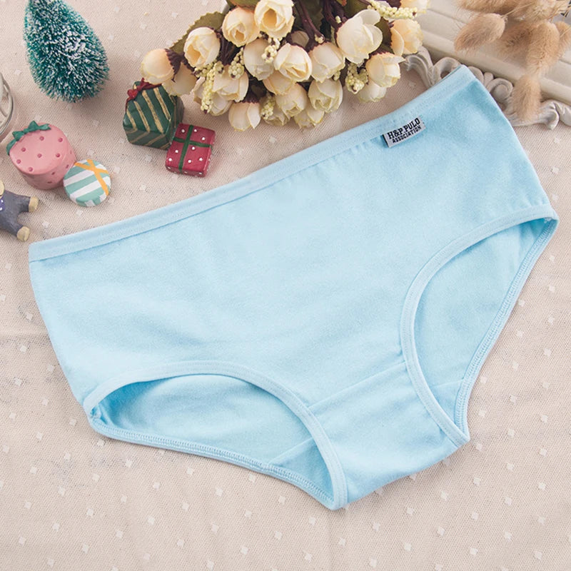 7Pcs/Lot Plus Size Underwear Women's Panties Cotton Girl Brief Sexy Lingeries Shorts Underpant Solid Panty Female Intimate M-4XL