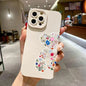 Floral Bear Painting Phone Case For iPhone 17 16 15 14 Pro Max 16E 13 12 11 16 Plus 17 Air Shockproof Soft Silicone Bumper Cover