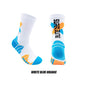 1 Pair High Tube Professional Practical Sport Socks Men's Towel Bottom Thickened Shock Absorbing Contrast Color Elite Socks