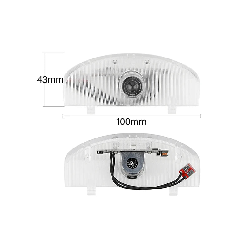 2Pcs LED Car Door Logo Projector Ghost Shadow Light For Mitsubishi Pajero V87 V93 V97 V80 2007 - 2015 2016 2017 2018 Accessories