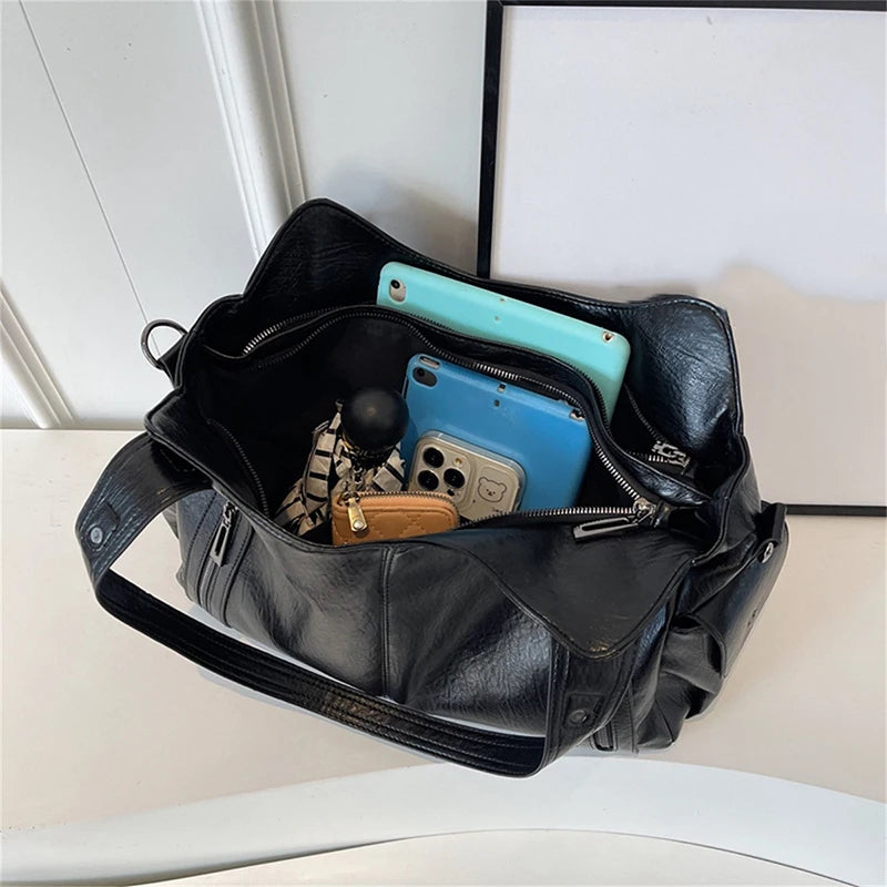 Soft Interior Compartment Shoulder Bags High Quality Contrasting Colors Crossbody Bags for Women Fashion Pu Leather Handbags