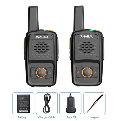Mini Walkie Talkie RNABAU 16 Channels Professional MT-N1 UHF 400-470MHZ Match Baofeng Two Way Radio