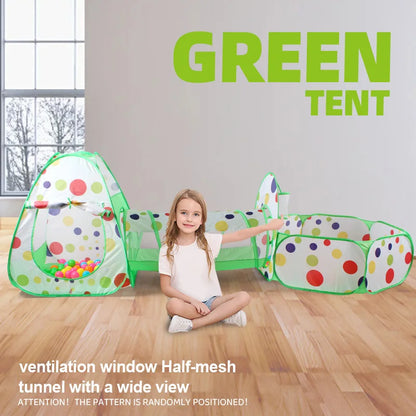 Children's Play Tent, Toy Ball Pool - Play Tunnel - Triangular Tent, Polka Dot Design, Outdoor Leisure Toy Playhouse, Portable Toy Castle Tent, Fun Pop-Up Toy Playpen, Ideal Holiday Gift for Kids, Christmas and Halloween Gift