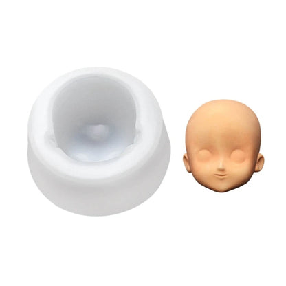 Elf silicone Q version face face mold ultra-light clay soft pottery face mold bjd silicone fairy ears baby face