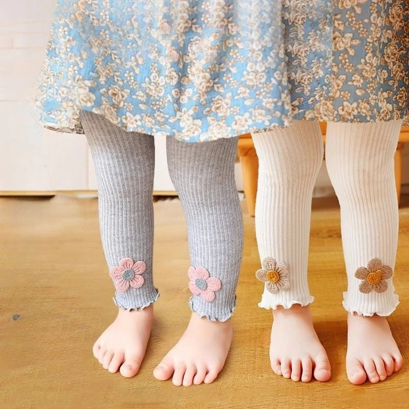 Baby Leggings for Spring and Autumn Cotton Children's Adjustable Pants Baby Girls Look Good Long Pants for Outerwear Clothing