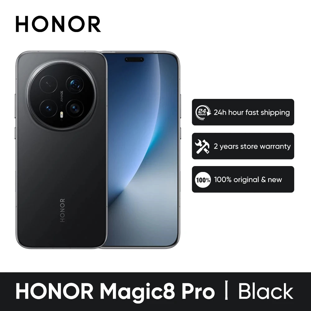 HONOR Magic 8 Pro 5G EU Version Smartphone Snapdragon 8 Elite Gen 5 200MP AIMAGE 6270mAh 100W 6.71''OLED NFC ESIM Honor