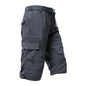 Mens Cargo Shorts 100% Cotton Casual Running Shorts Elastic Waist Hiking Outdoor with a Belt