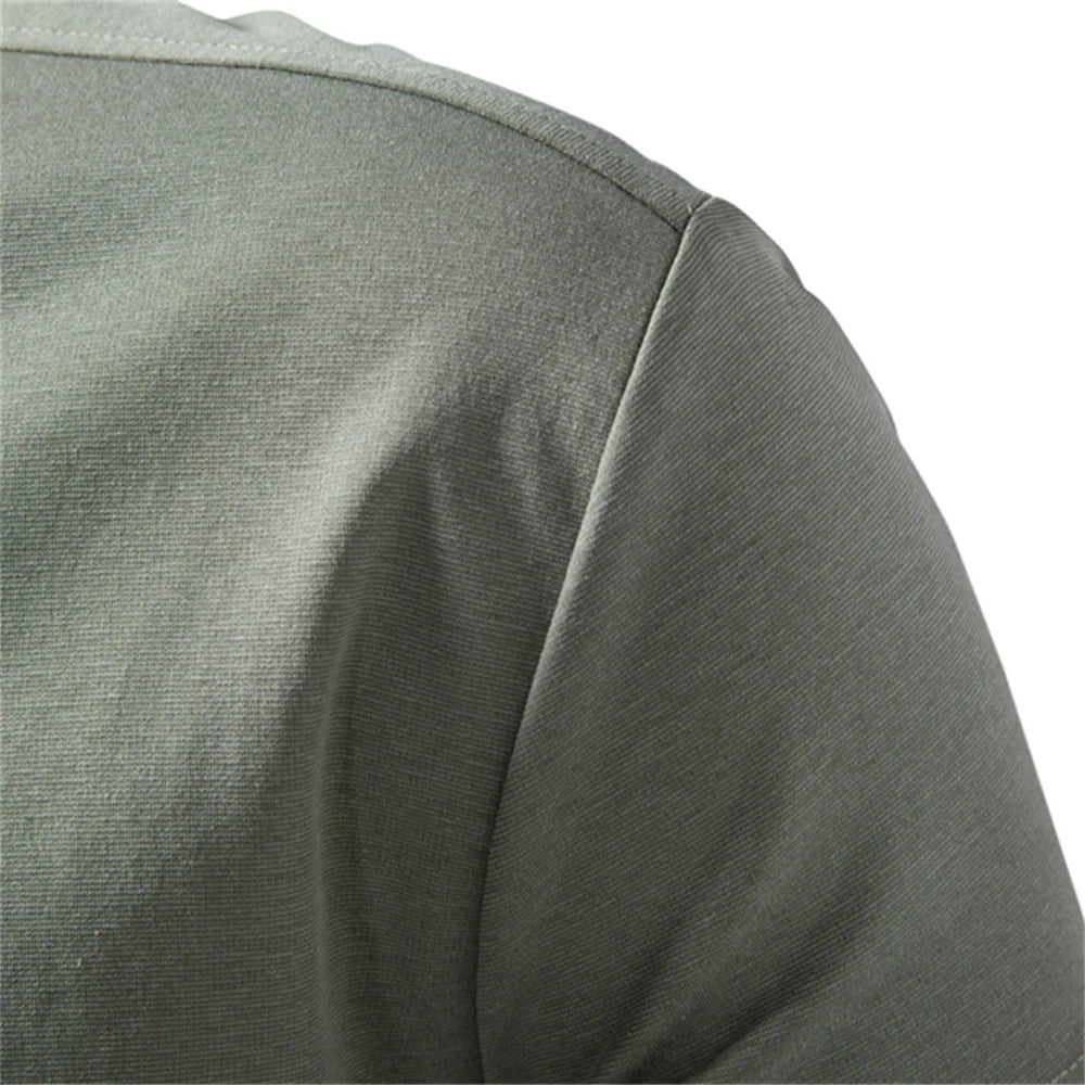 AIOPESON Men's Cotton O-Neck T-Shirt Soft Touch Comfortable Solid Color 8 Options Breathable Lightweight Casual Daily Tee