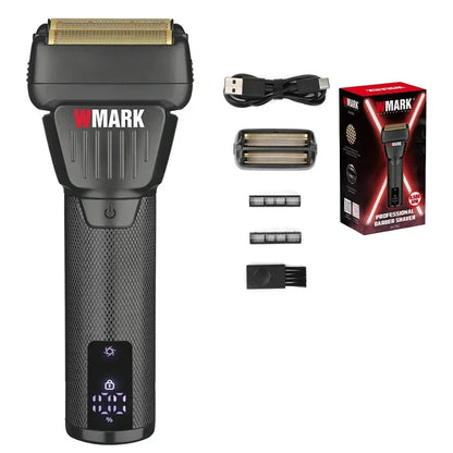 WMARK NG-7982 Professional Hair Trimmer for Man 9000RPM Titanium Coated Floating Double Blade Mesh Men's Shaver Equipped Blades