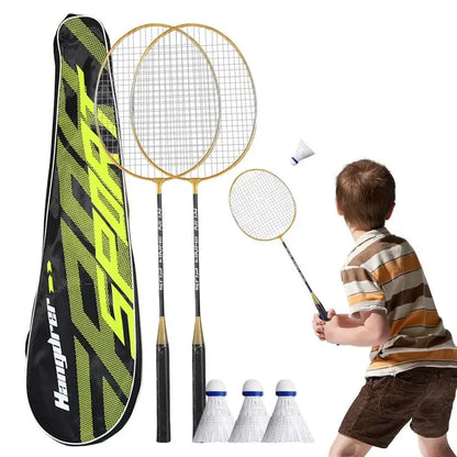 2pcs Badminton Rackets Professional with Carrying Bag Set Indoor Outdoor Sports Accessory Badminton Beginner Equipment
