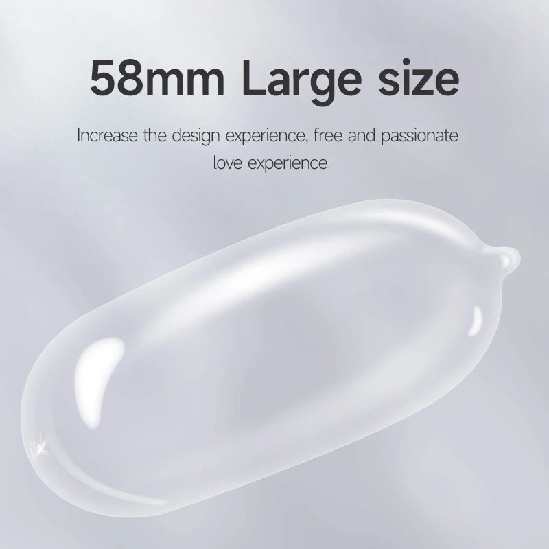 Width-58mm(Length-200mm) Large Size Condoms  Men Latex Condom Safe Contraception Protection Adult Sex Products Intimate Care