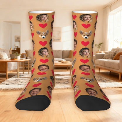 Customized socks for men and women Face-themed funny expression socks Personalized photo-customized socks Birthday gifts