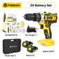 MELLWIN 25+3 Torque Electric Impact Drill 2 Speed Adjustable Cordless Electric Screwdriver Power Tool For Makita 18V Battery Pin