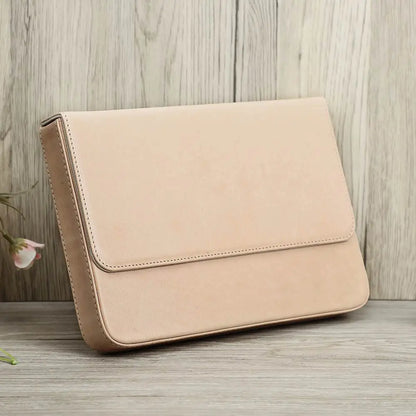 Luxury Genuine Leather 12 Slots Fountain Pen Case Box Office School Stationery Pen Storage Pouch Holder with Removable Pen Tray