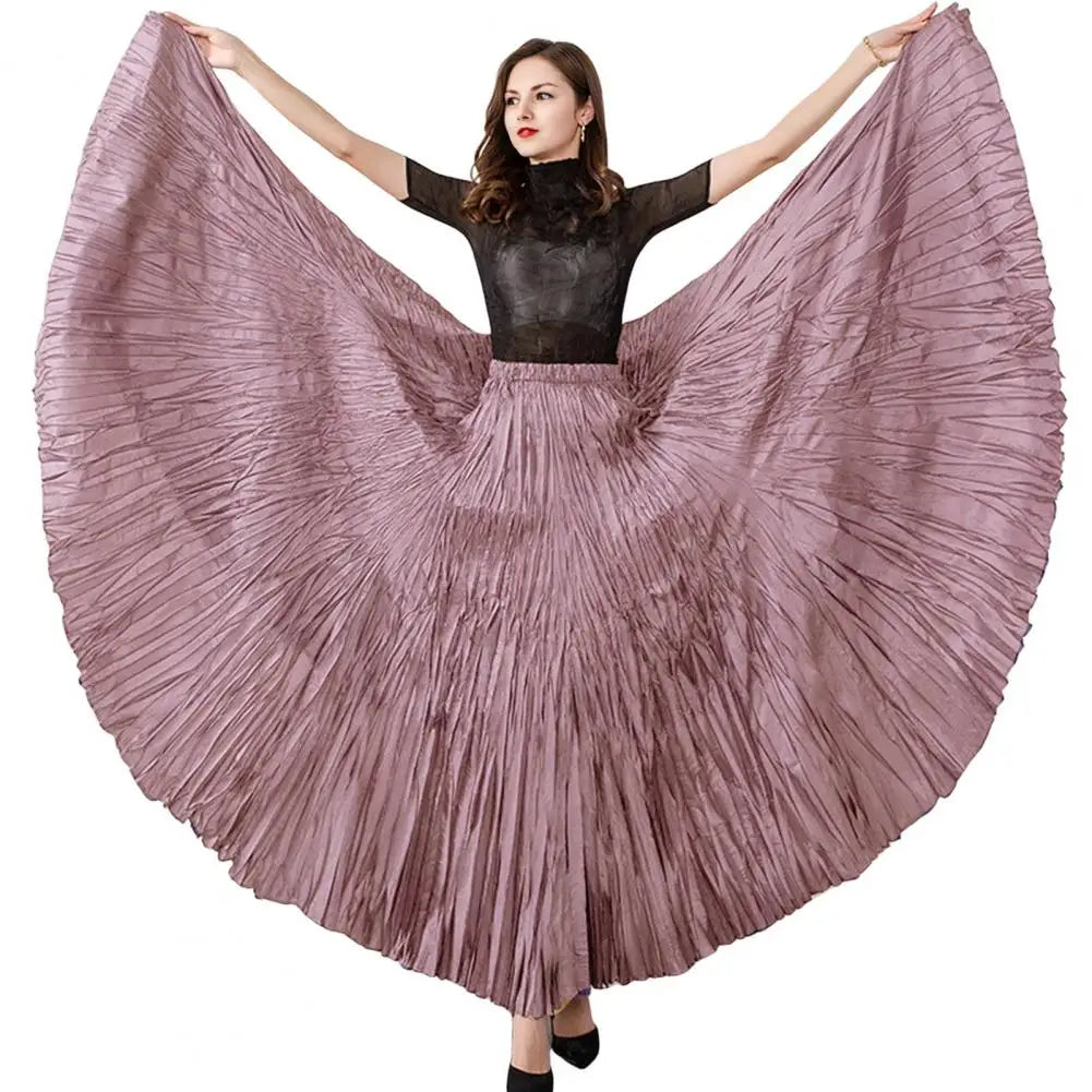 11 Colors Irregular Pleated A-line Skirt For Women High Waist Solid Color Loose Fashion Skirts Casual 2025 Spring New