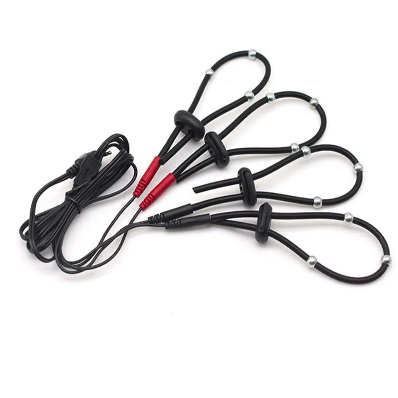Electric Shocker Anal Butt Plug,E stim Electrosex Penis Ring ,Nipple Electrostimulation Cockring Chastity Cage E-stim Bdsm Toys