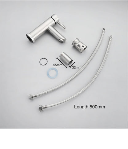 ULA G1/2 Basin Faucet Waterfall Bathroom Sink Faucet Hot Cold Water Mixer Tap Deck Mounted Bathroom Tap Crane Washbasin Tap