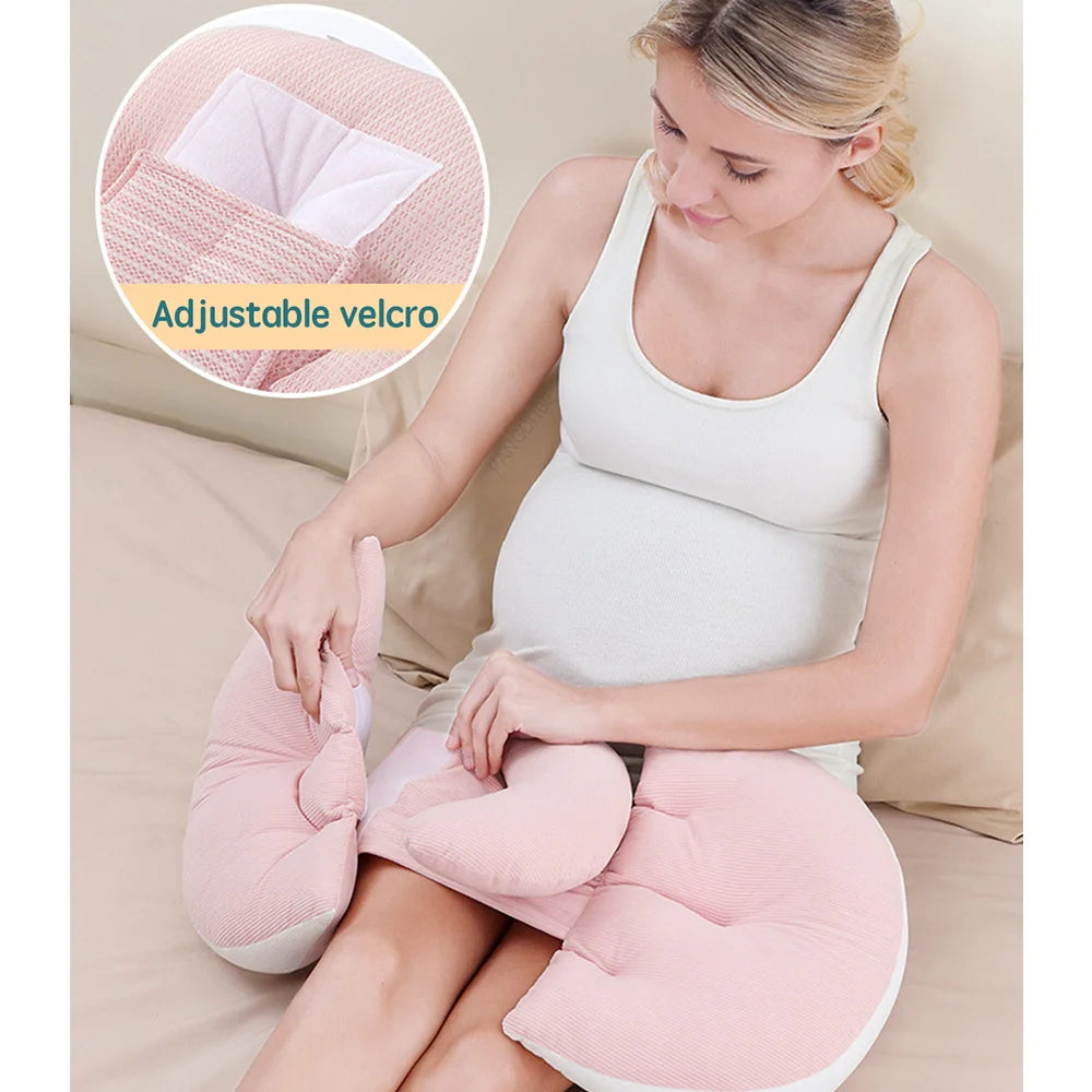 PANGDUBE Pregnancy Pillow U-shaped Waist Pillows Cotton Maternity Pillow Women Sleeping Body Pillow Care for Pregnancy Cushion