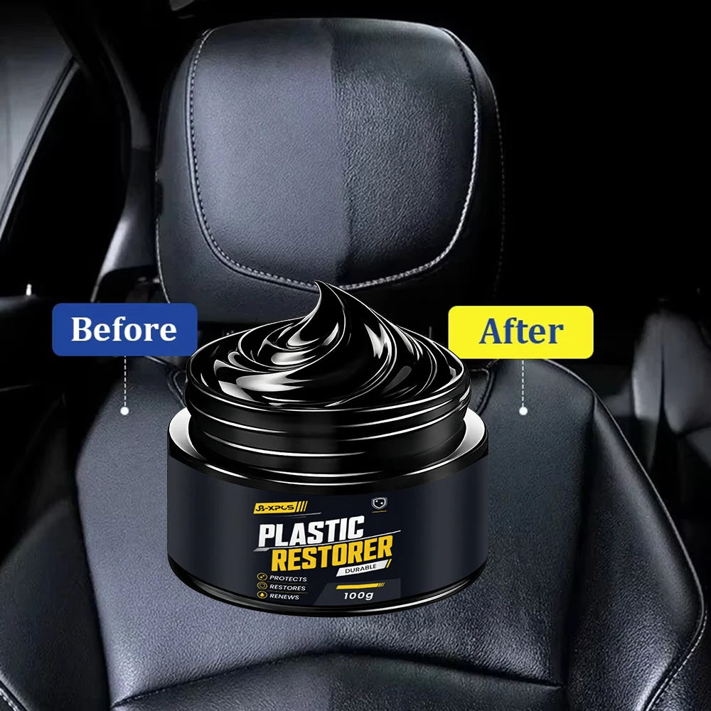 Car Plastic Restorer Black Gloss Coating Leather Plastic Renew Hydrophobic Polish Auto Detailing Long-Lasting YT2040
