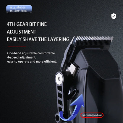 Kemei KM-1856 Professional Hair Clipper LED Display Cordless USB Interface Professional Men's Haircut Machine Hair Cutting