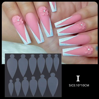 12pcs Manicure Paper Matte Paperless Tray Auxiliary For Nail Art Decorations Paperless Holder Extension Adhesive