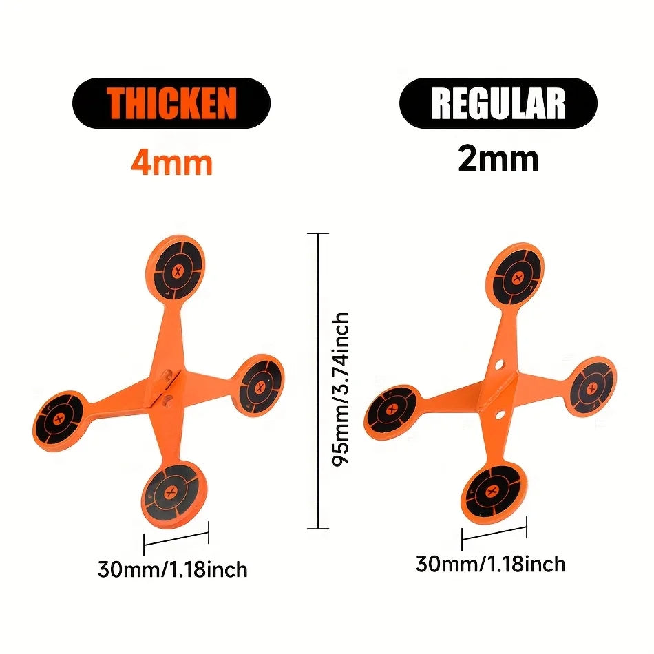 2/4mm Thick Hunting Shooting Metal Target Multi-Faceted Shooting Rolling Target Slingshot BB Air Gun Training Accessories