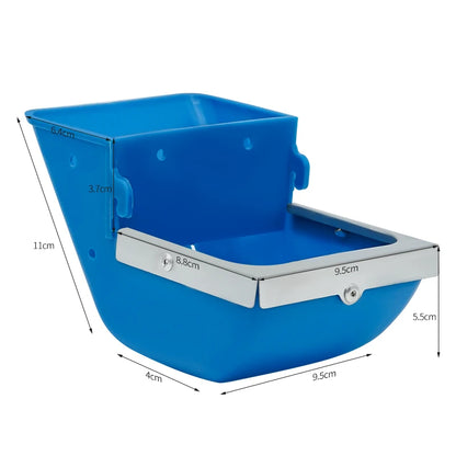 5Pcs Rabbit Feeder Box Hopper Rabbit Cage Rex Rabbit Anti Pickling Feed Trough Feeders Automatic Farm Animals Feeding Bowls