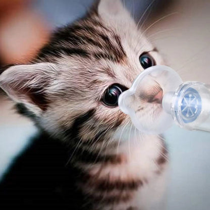 Pet Aerosol Chamber Cat Portable Inhaler Spacer With Medical PVC Mask Nebulizer Chamber For Animals Veterinary Equipment For Dog